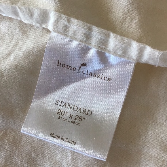 HOME CLASSICS 2 Quilted Pillow Shams Full/Stand Brown Cream Floral Embroidered - Picture 3 of 9